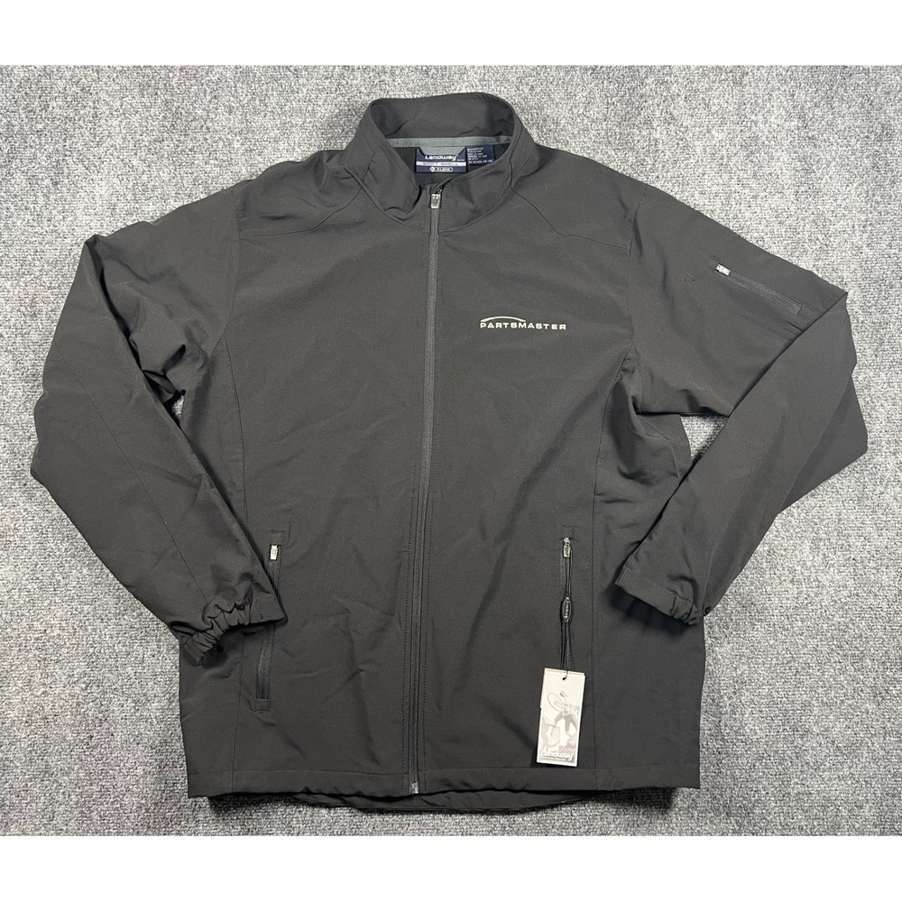 Landway Partsmaster Soft Shell Jacket Mens XL Black Full Zip Performance Coat